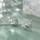 thumbnail image 3 of S925 Silver Ear Studs Mujeres Rama De Estilo De Moda Coreana, Hoja, Diamante, Estilo Literario Oído Clavos para los oídos, 3 of 5