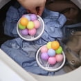 thumbnail image 4 of Qaailabf Washing Machine Floating Hair Catcher Lint Trap Filter Bag Laundry Ball for Pet Hair Removal Lint Collection Decontamination Reusable Mesh Fabric Drain Clog Prevention Colorful 20.5x9.3cm, 4 of 10