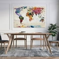 thumbnail image 5 of Watercolor World Map Canvas Art Poster And Wall Art Picture Print Modern Family Bedroom Decor Posters,Unframe-style,28×41inch (70×105cm), 5 of 8