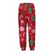 thumbnail image 5 of Conjuntos de blusas y camisas de cuello redondo y manga larga con estampado navideño para niños Camisa de manga larga con cuello redondo y cintura elástica Pantalones largos Conjunto de traje de casa, 5 of 6