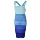 thumbnail image 5 of Vestido ajustado Soledad sin espalda a rayas de verano para mujer Azul, 5 of 10