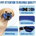 thumbnail image 4 of Soft Dog Muzzle Medium Large Sized Anti Biting Barking Nylon Mesh Reflective Adjustable, 4 of 7