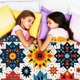 thumbnail image 4 of Flannel Fleece Twin Blanket, Soft Large Twin Blanket, Lightweight Cozy Plush Twin Blanket Fit Sofa Bed, 60"x80", Patchwork Floral Pattern, 4 of 7