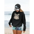 thumbnail image 2 of Hippo In Line Pattern Hoodie Women -Image by Shutterstock, Female 3X-Large, 2 of 4