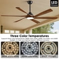 thumbnail image 3 of 6.3" Ceiling Fan LED Light Panel Replacement Upgrade Retrofit Kit 2200LM Bright 3CCT 3000K 4200K 6500K Daylight 110V 24W PCB Board Magnetic or Screw Easy Install to Reilluminate, 3 of 9