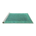 thumbnail image 2 of Ahgly Company Machine Washable Indoor Rectangle Oriental Turquoise Blue Traditional Area Rugs, 2' x 3', 2 of 4