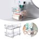 thumbnail image 1 of Organizadores y almacenamiento de 2 niveles transparentes debajo del fregadero, organizadores de gabinetes de baño apilables multiusos, organización y almacenamiento de despensa de cocina extraíbles, 1 of 6