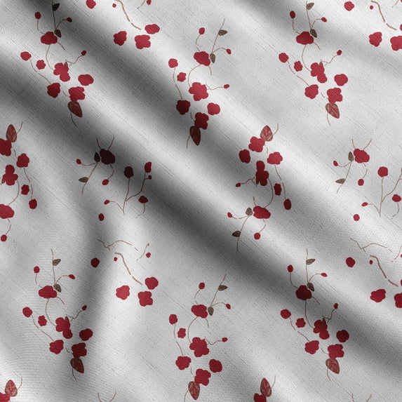 Soimoi Abstract Print, Silk Fabric, Decor Sewing Fabric by The Yard 42 Inch Wide,Decorative Fabric for Shirts Suits Ties, Red