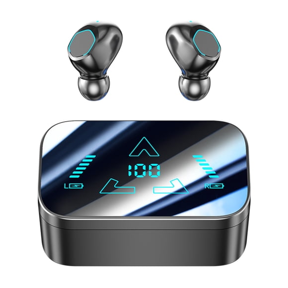 Pisexur Electronics para hombres: auriculares inalámbricos Bluetooth 5.3 con pantalla LED, fuente de alimentación, baja latencia y llamadas de alta definición, adecuados para oficinas y deportes. Ele