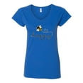 thumbnail image 2 of Wild Bobby, Bee Happy Motivational Inspirational Teachers, Pop Culture, Women Standard V-Neck Tee, Royal, Large, 2 of 4