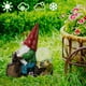 thumbnail image 5 of Lámpara solar de resina con la figura de un anciano en bicicleta, ideal para decorar el jardín o el patio. Decoración para el hogar, habitaciones y paredes. Estatua decorativa de resina artesanal., 5 of 6