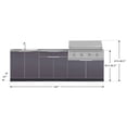 thumbnail image 6 of NewAge Products Outdoor Kitchen Aluminum 5 Piece Cabinet Set with Bar, Grill, Sink Cabinet, Performance Grill, and Countertop, 6 of 18