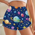thumbnail image 3 of Women's Originals Shorts, Jersey Sports Shorts, Gym Shorts For Women, Stars Planet, S, Plus Size Available, 3 of 5