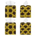 thumbnail image 2 of Logiee Tissue Box Cover 5X5X5'' PU Leather Tissue Holder Square Tissue Cube Box Organizer for Bathroom Vanity Countertop,Car,Night Stands,Office,Home,Kitchen (Sunflowers 3), 2 of 8
