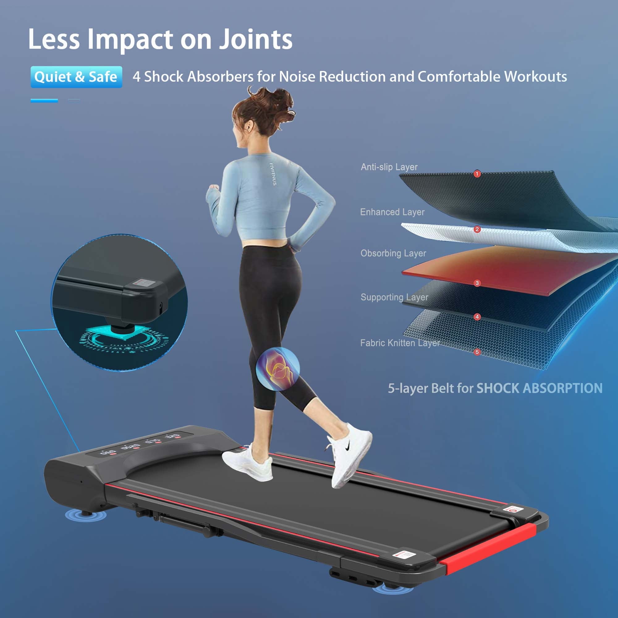 Aukfa 2 in 1 Folding Treadmill AK-SF02-018 Under Desk Treadmill