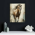 thumbnail image 4 of COMIO Retro Animal Running Brown Horse Canvas Wall Art Pictures Painting Canvas Poster Painting Artwork Prints for Living Room and Bedroom Corridor Wall Decor, 4 of 4