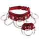 thumbnail image 5 of Minnieouse Gargantilla de cuero negro para mujer, Collar femenino, cadena gótica Punk Harajuku Ropa, zapatos y accesorios Miscelánea rojo, 5 of 6