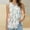 White, variant on Women's Tank Tops Under $10 Free Shipping Breathable On Sale Non Positioning Printed Pullover Fashionable Casual Sleeveless Pleated Round Neck Top Round Neck