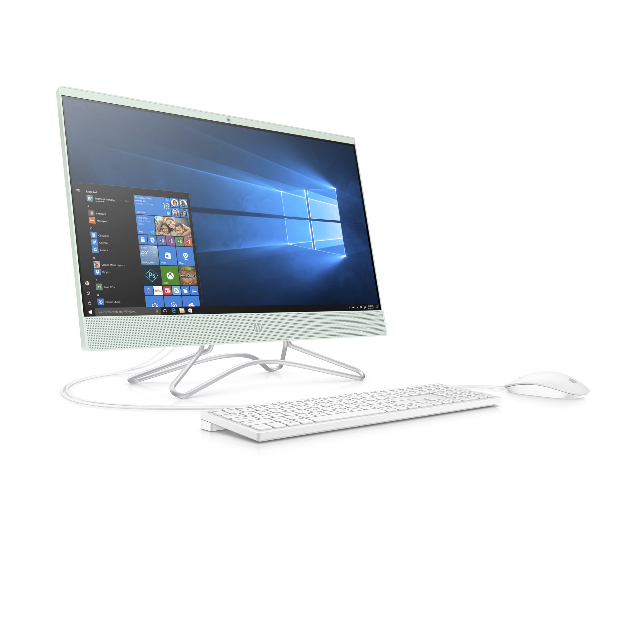 HP 22-c0073w All-in-One, 22" Display, Intel Celeron G4900T 2.9 GHz, 4GB RAM, 1TB HDD, Mint Color - image 2 of 5