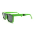 thumbnail image 3 of Beveled Squared Rectangle 2-tone Mod Plastic Sunglasses Green Black - Black, 3 of 4