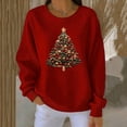 thumbnail image 2 of RXMEKW Chandail Molletonné Imprimé de Noël pour Femmes, Manches Longues Décontracté Col Rond, Coupe Ample, Noir, 2 of 4