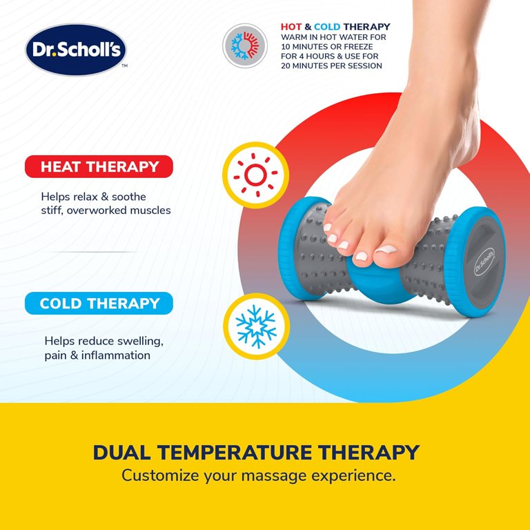 Dr. Scholl's 3-in-1 Hot & Cold Foot Massage Roller, Pain Relief &  Restorative Therapy for Tired Feet - Walmart.com
