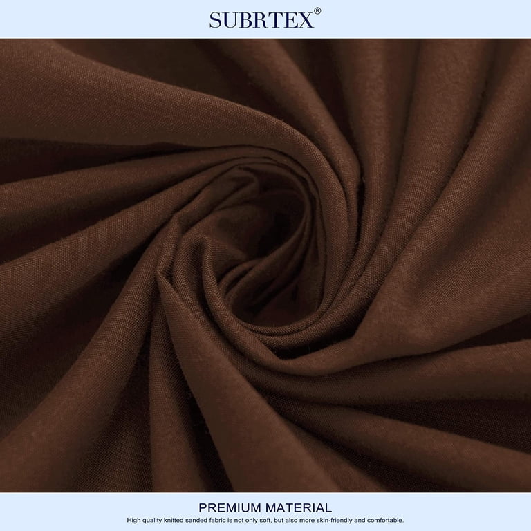 Subrtex Easy Fit Wrap-Around Bed Skirt Twin Chocolate photo 4