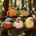 thumbnail image 4 of Cute Lifelike Kiwi Parrot Tit Bird Plush Doll Pendant Keychain Backpack Hangings Ornament Gifts, 4 of 9