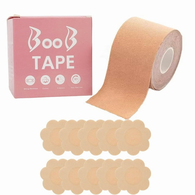 Boob Tape For Breast Lift Sticky Bra Adhesive Invisible Sticky Boobtape Breast Tape Strapless Stick On Bra For Backless Dress