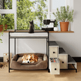 thumbnail image 6 of BOSSIN Pet Window Perch with Stairs,  3 Drawers Large Pet Bunk Bed for Dogs and Cats, 6 of 7