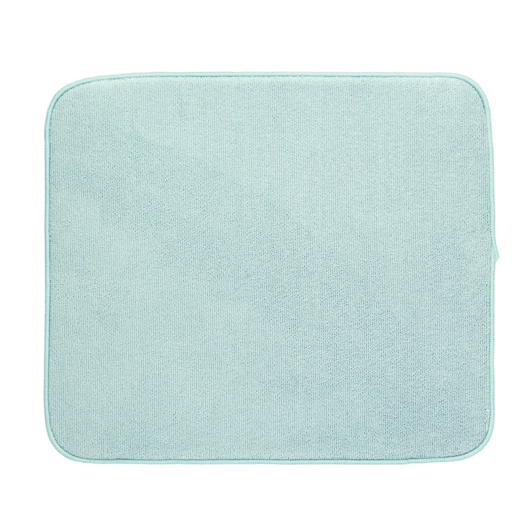  Dish Drying Mats For Kitchen Counter,Large Absorbent Sink Drain  Mat Big Reversible Dish Dryer Pad (16“×18” Blue): Home & Kitchen