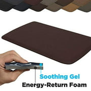 GelPro Elite Premier Anti-Fatigue Kitchen Comfort Floor Mat 20x36" Vintage Leather Sherry Stain Resistant Surface with therapeutic gel and energy-return foam for health  wellness