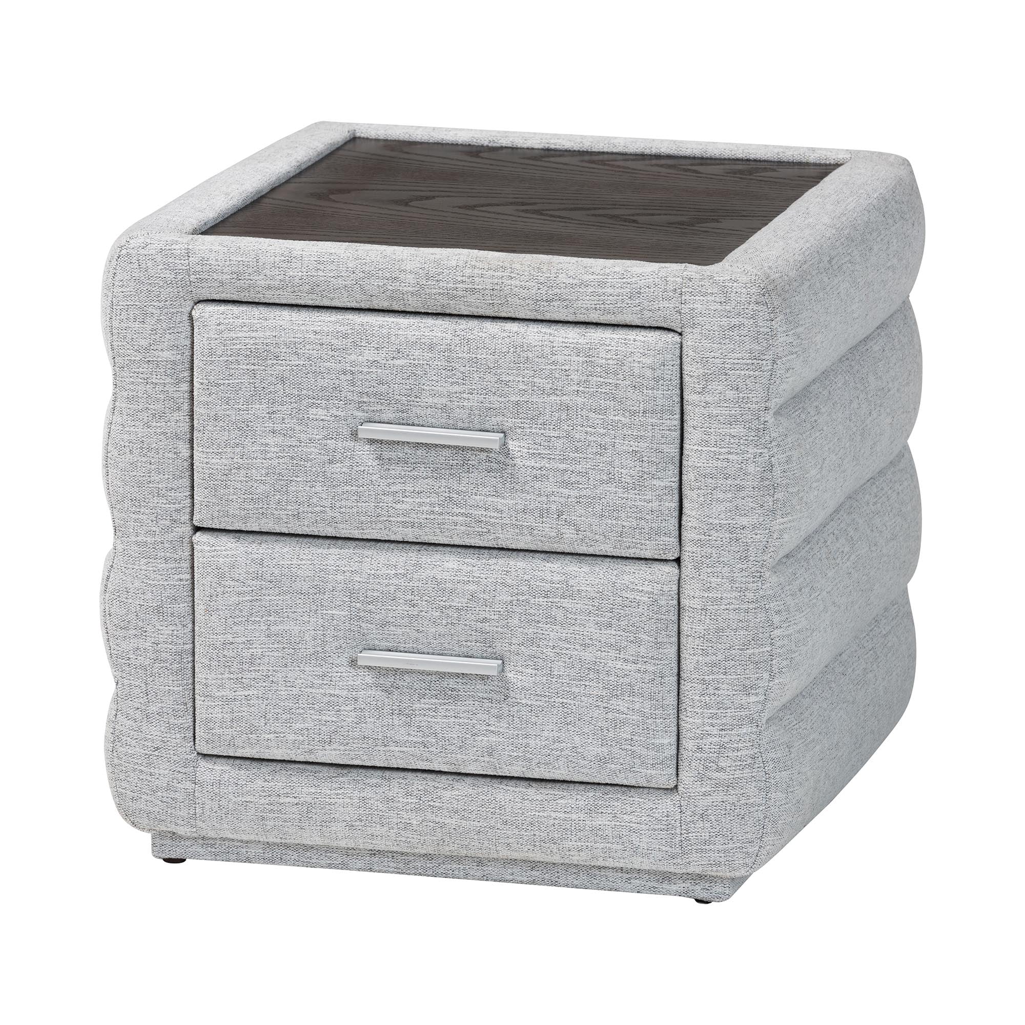 Baxton Studio Cadmus Modern Bedroom Set, Queen, Light Grey