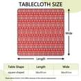 thumbnail image 2 of Red Christmas Folk Pattern Square Fitted Tablecloth with Elastic Edge,Square Table Cover,Washable Elastic Table Cover for Home Kitchen Party Decor 36"x36", 2 of 6