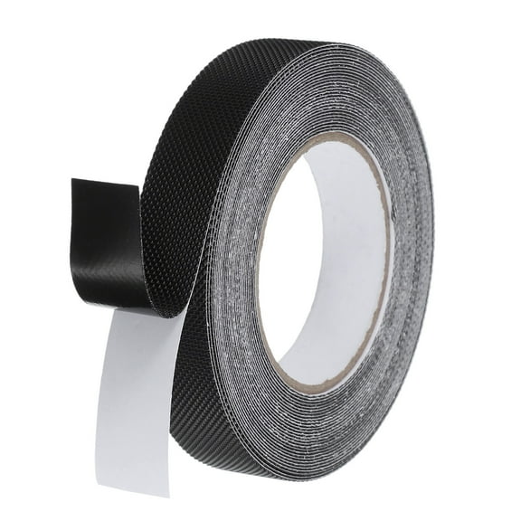 Rubber Grip Tape, 1" x 32.8 Ft PEVA Non-Slip Tape Diamond Textured Adhesive Grip Tape for Outdoor/Indoor Steps (Black)