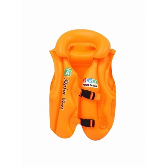 1PC Inflatable ABC Swim Vest, 3 Colors Yellow Orange Blue Buoyancy Aid Swim Jackets Portable Inflatable Vest For Swimming Snorkeling, Back To School