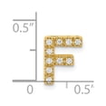 thumbnail image 4 of 14K Yellow Gold Diamond 0.1-CT Letter F Initial Charm Pendant, 4 of 4