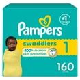 thumbnail image 1 of Pampers Swaddlers Diapers, Size 1 (8-14 lbs), Absorbent, Keeps Baby Dry and Comfortable, Skin Safe Disposable Baby Diaper, 1 of 26