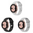 thumbnail image 1 of BRADCET 1/3Pack 20mm No Gaps Silicone Band for Samsung Galaxy Watch 5 40/44mm Watch 5 Pro 45mm Galaxy Watch 4 40/44mm, Elastic Adjustable Sport Bands Strap Galaxy Watch 4 Classic 42/46mm for Women Men, 1 of 12