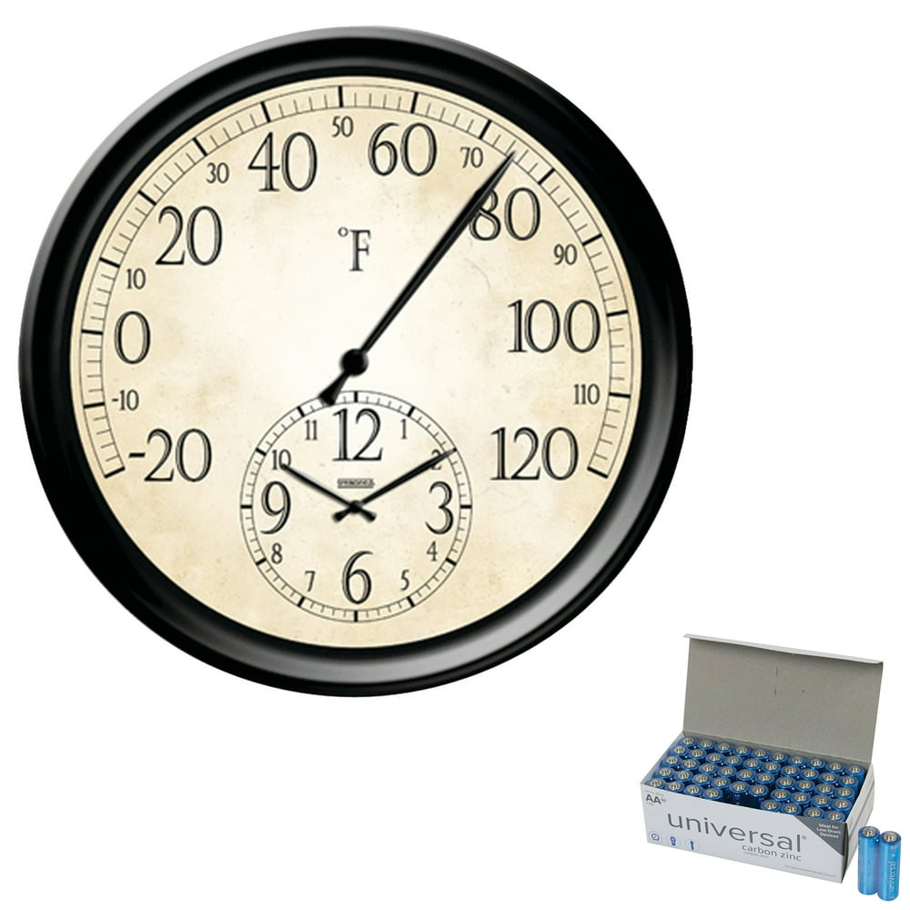 Springfield Precision 91575 14" Decorative Thermometer With Clock & UPG