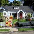 thumbnail image 5 of PHYHOO Summer Sunflower Daisies Black Garden Flag, Home Outdoor Farmyard Garden Flag Decoration -A White, 5 of 6