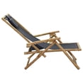 thumbnail image 4 of vidaXL Patio Deck Chair Patio Sling Chair with Headrest for Deck Beach Bamboo, 4 of 7