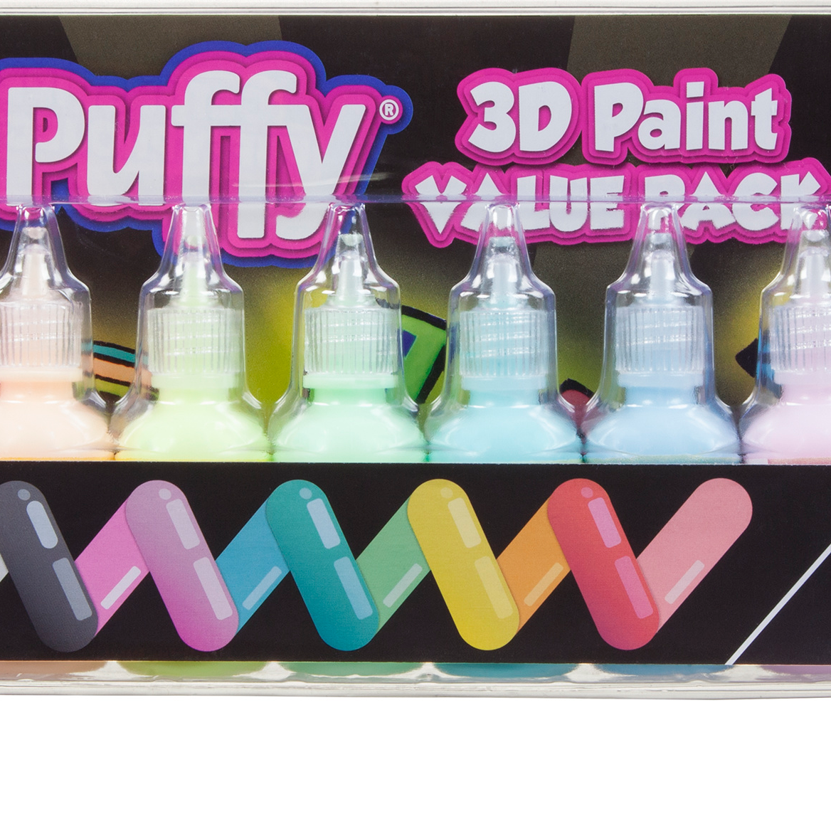 Puffy 1 fl oz 3D Paint Value Pack 12 Color Rainbow, Multi-Surface,  Multi-Color 