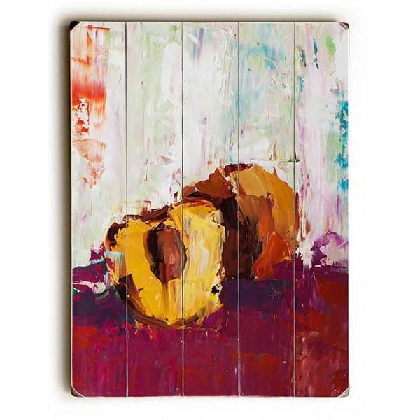 Artehouse Decorative Wood Sign Peach Pit By Artist Eric Buchmann 30 X 40 Planked Wood Walmart Com Walmart Com