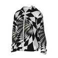 thumbnail image 2 of Pofeuu 3D Vortex Illusion Print Sun Protection Outdoor Lightweight Full Zip UV Cooling Hoodie Long Sleeve Summer Clothing for Outdoor Hiking-Large, 2 of 5