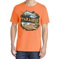 thumbnail image 2 of Wild Bobby, Paradise Surf Shack Marlin, Garment-Dyed Washed Look Short Sleeve Tees, Neon Orange, 2XL, 2 of 3