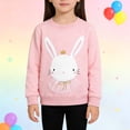 thumbnail image 2 of UACY Toddler Baby Girl Boy Easter Outfits Bunny Embroidery Round Neck Long Sleeve Sweatshirt Pullover Top Fall Clothes (Pink, 2-3 Years), 2 of 9