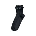 thumbnail image 5 of WAYUTE Womens Socks Ruffle Lace Floral Jacquard Soft Breathable Vintage Fashion Mid Calf Socks for Dress Daily Casual Outfits, 5 of 5