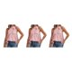 thumbnail image 1 of Sonducket Blusa sin mangas Estética Elegante Suelta Camisa fresca Fecha de aniversario Top Playa Vacaciones Viajes Ropa de verano Rosa XL Rosa XL 3piezas Sonducket CBP250961, 1 of 6