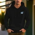 thumbnail image 3 of Men's 100% Cotton Shark Pattern Hoodie 450g Thick Pocket Hood, 3 of 13